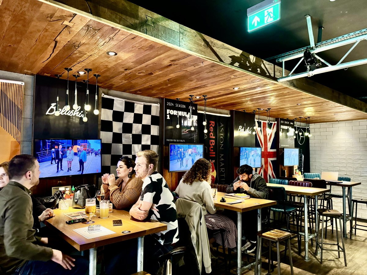 MagnifyLondon's tweet image. So excited to be watching the #BritishGP at @Belushis with full team flags, pre race content and then red button pit lane view ! @peroniuk @Heineken_UK @RedBullUK @JackDanielsUK