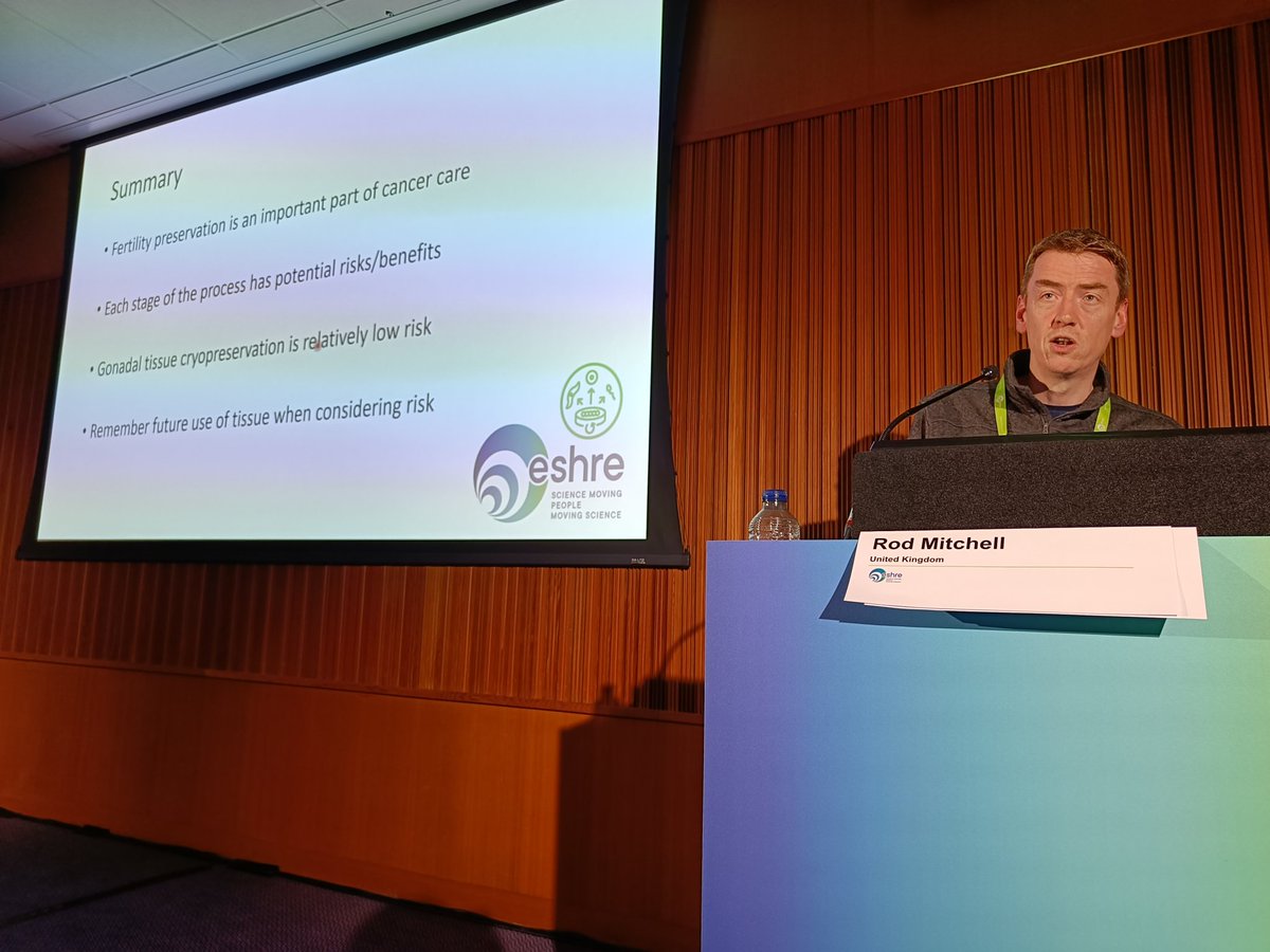 ESHRE SIG Stem Cells (@sigstemcells) on Twitter photo In part 1 of Session 4 #ESHRE2024, <a href="/RodTMitchell/">Rod Mitchell</a> outlined the risks of preservation. Fertility risks should be considered for all patients. Counseling and fully informed consents are important. Risks of harvesting depends on underlying diagnosis. Storage has many risks. In part 1 of Session 4 #ESHRE2024, <a href="/RodTMitchell/">Rod Mitchell</a> outlined the risks of preservation. Fertility risks should be considered for all patients. Counseling and fully informed consents are important. Risks of harvesting depends on underlying diagnosis. Storage has many risks.