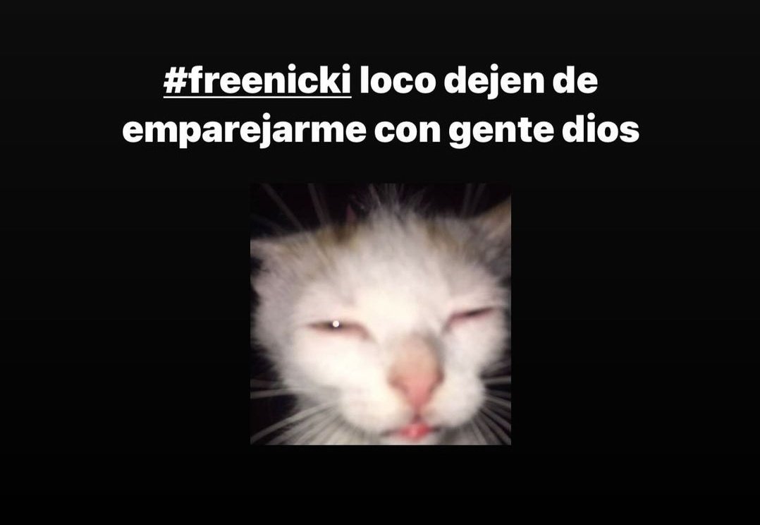 dangerousfrio's tweet image. ella lo dijo #freenicki