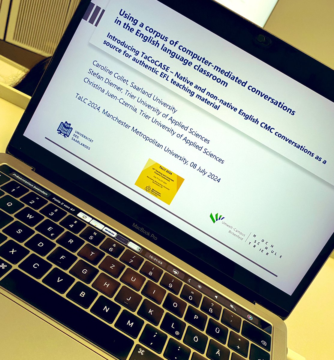 Excited to present at <a href="/TaLC2024/">TaLC conference 2024</a> tomorrow (Monday) at 4pm together with <a href="/DiemerStefan/">Stefan Diemer</a> and #ChristinaJuenCzernia. We‘ll introduce #TaCoCASE, a new spoken CMC corpus, and show how to use it in the EFL classroom. Come join us 🥳🙋🏼‍♀️ #TaLC #corpus #DDL #phdstudentlife