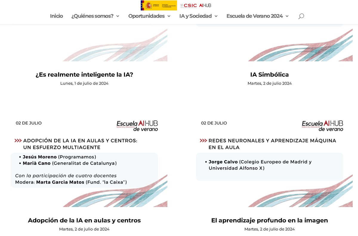 Explorando el fantástico material que ha dejado la Escuela de Verano sobre Inteligencia Artificial y Educación  #EscuelaAIHUB
aihub.csic.es/recursos-escue…