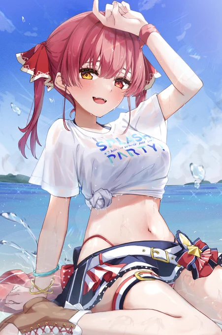 濡れ透け船長#マリンのお宝 