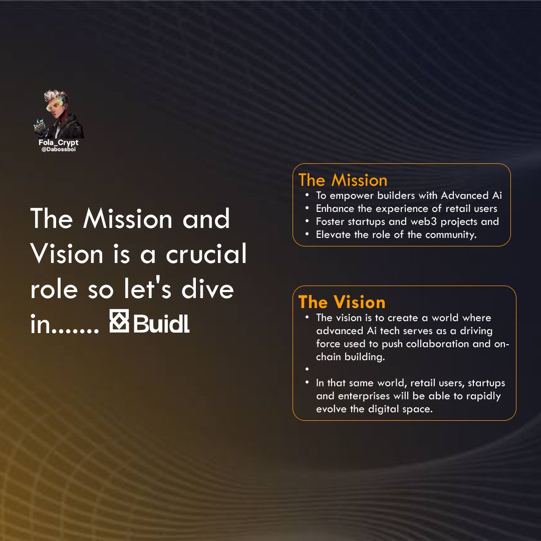 Dabossb0i's tweet photo. The infographics below contains the detailed Mission and Vision of @buidlhq
#BuildonBuidl
#Buidl https://t.co/jfuwm16T5V