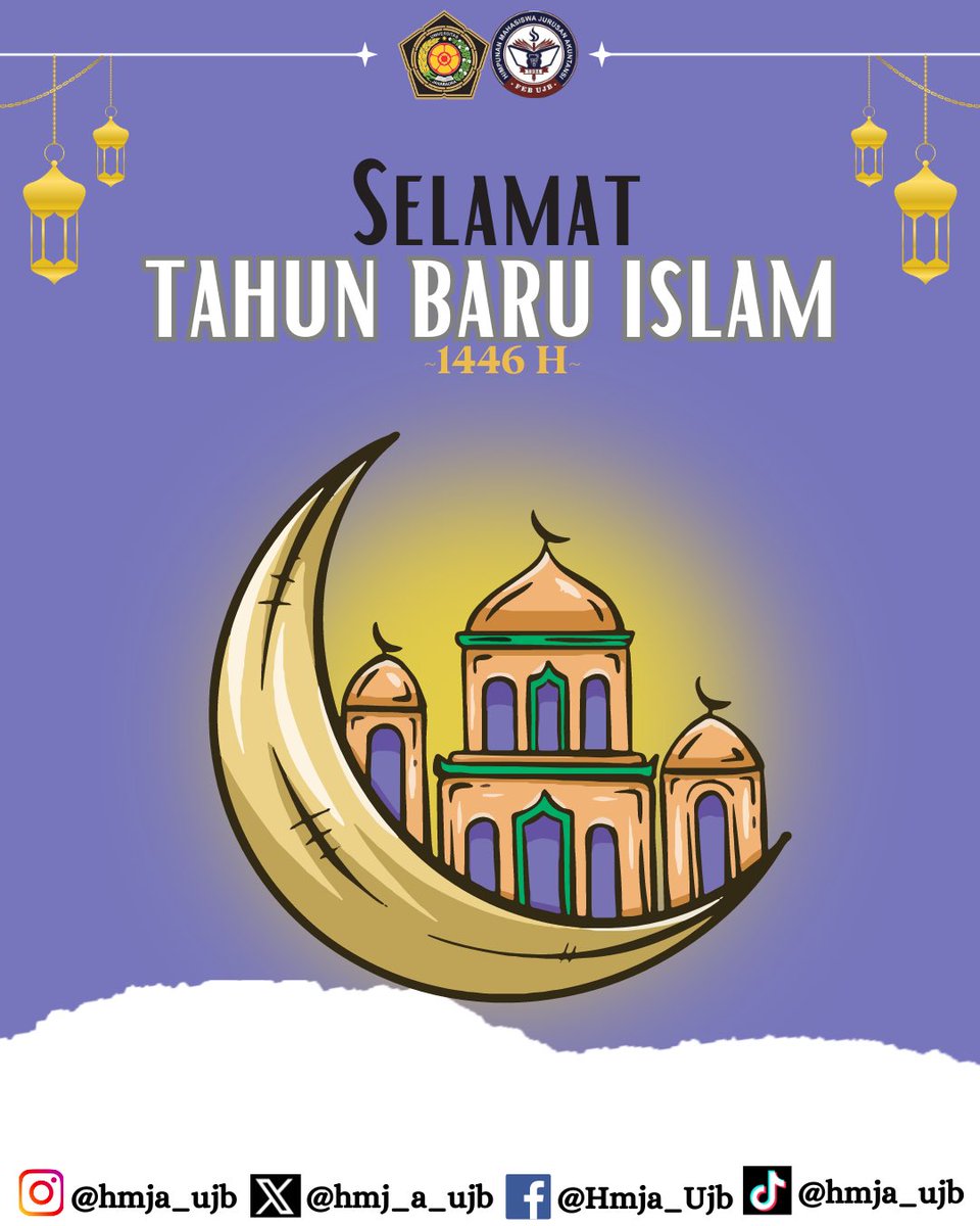 hmj_a_ujb's tweet photo. [Selamat Tahun Baru Hijriah!] 

Semoga cahaya keimanan dan ketakwaan selalu menyinari langkah-langkah kita di tahun yang baru ini.
====
Kunjungi juga linimasa kami lainnya di :
Twitter : @hmj_a_ujb
Facebook : Hmja_Ujb
Tiktok : @hmja_ujb
====
#HMJA2024
#TAHUNBARUISLAM https://t.co/5xC5nGqAxo