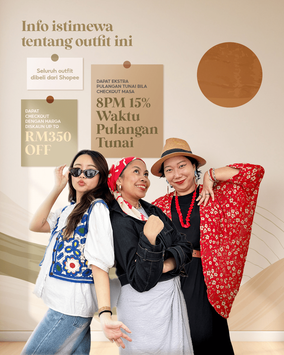 ShopeeMY's tweet photo. Jom tebus dan gunakan baucar Coins Cashback semasa 8PM 15% Waktu Pulangan Tunai ✨ 

Jangan lupa, korang boleh stack baucar-baucar tu dengan Tawaran 7.7 untuk lebih diskaun fesyen 😍 So checkout style ni sekarang di https://t.co/xYTeaiTxWD

#ShopeeMY #ShopeeMY77 #ShopeeHaul https://t.co/4iRzeqRu3S