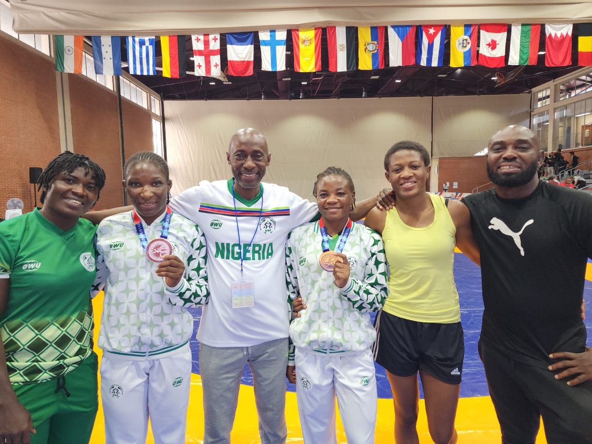 dkuti82's tweet photo. Wrestling

African Champions, Esther Kolawole and Christiana Ogunsanya won bronze 🥉 medals at the 2024 Pre Olympic tournament in Madrid, Spain.

#Kaduna #Funmi #Hausa #Tiwa #Pastor https://t.co/i4jwG9gP3k