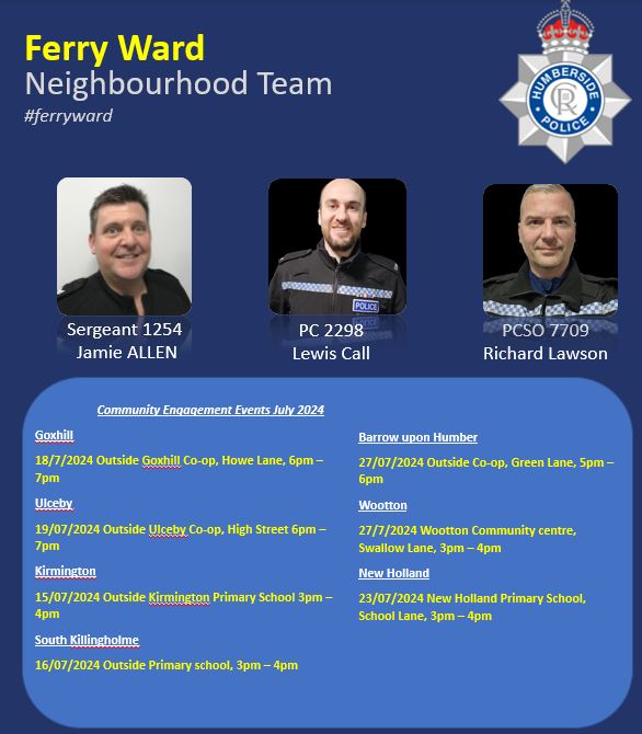 Humberbeat_NL's tweet photo. #ferryward Your local officers will be at the follow locations through July 2024. Please stop by and speak to us if you have any concerns in your area. #inyourcommunity https://t.co/I7b6PEwoJW
