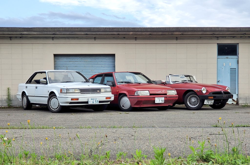 cusp_tv's tweet photo. ついに私の車3台が揃った写真が撮れました！

いやぁ、、、渋い🤣

これから3台体制で参りますので、イベント等でお見かけした際はお声がけ下さい🙇 https://t.co/PGtwv3GFiM