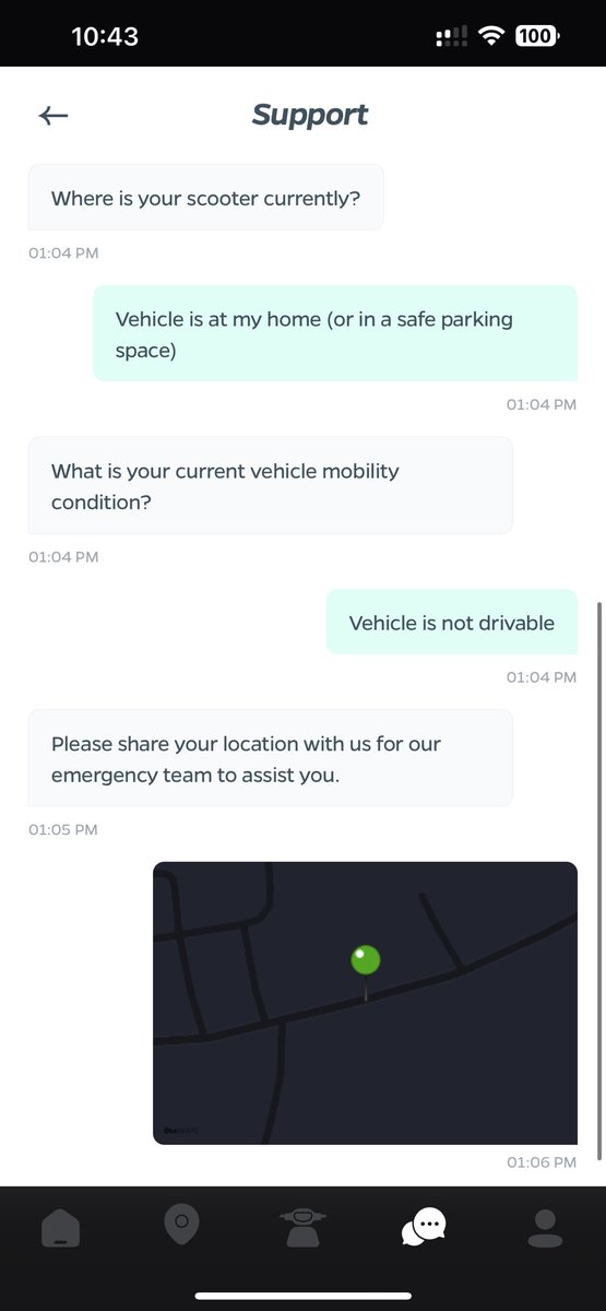 MauritiusDSilva's tweet photo. Reported a display issue with my Ola S1 Pro two days ago; vehicle was undrivable. Despite having #Ola Care+ plan, no response from the emergency team or @OlaElectric. Once you buy an Ola vehicle, you're on your own dealing with issues. #OlaS1Pro https://t.co/nZgHjwevk7