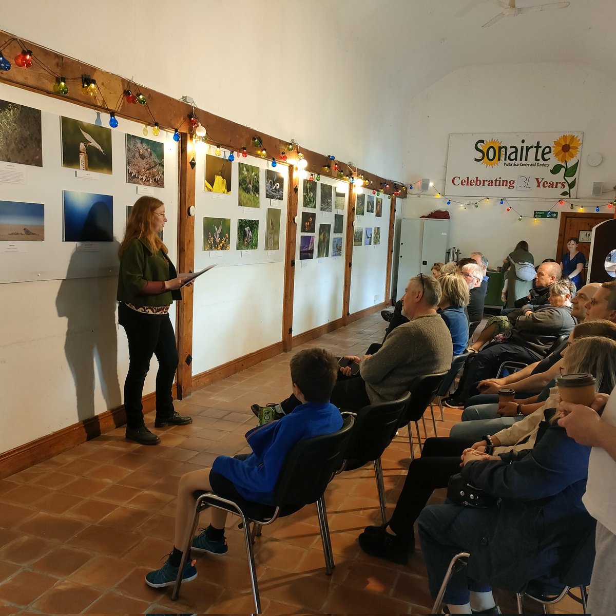 IrishEnvNet's tweet photo. Fantastic day at the launch of the Biodiversity Photographer of the Year Exhibition yesterday in @Sonairte. Wonderful venue, great atmosphere and brilliant photographs! Exhibition runs until August 5th. Well worth a visit. https://t.co/nQblgM48G9