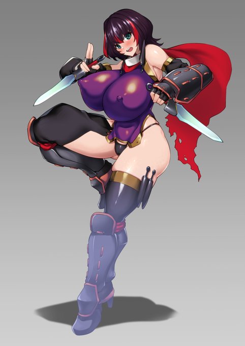 デザインさせて頂いた女忍者ギンガさん立ち絵 