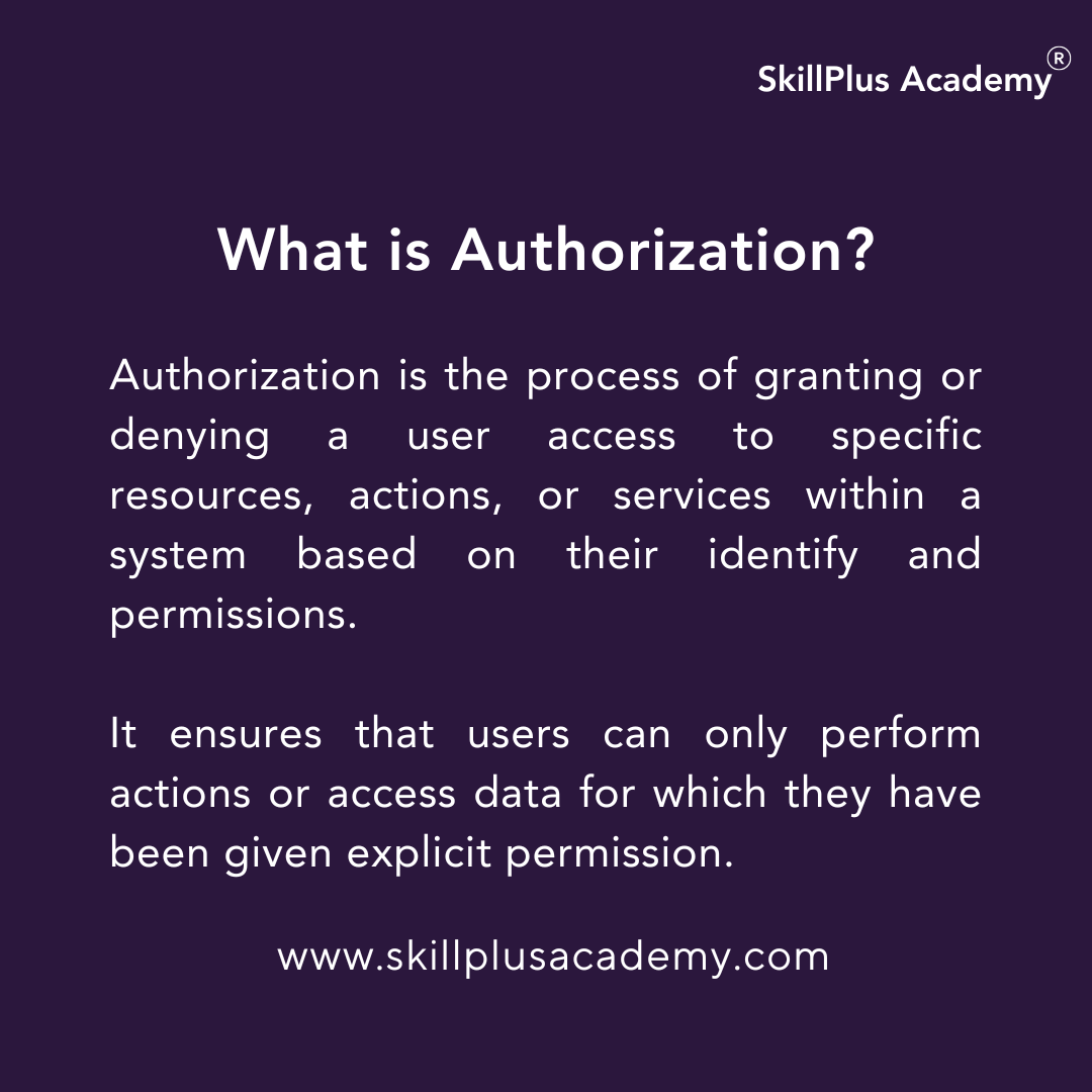 SkillPlus_Surat's tweet photo. Authorization is a process by which a server determines if the client has permission to use a resource or access a file. 
.
Learn Cloud Computing, Networking, RedHat, Programming and Digital Marketing.
.
#skillplusacademy #surat #suratindia #gujarat #digitalindia #skillindia https://t.co/CGdtPbhSZf