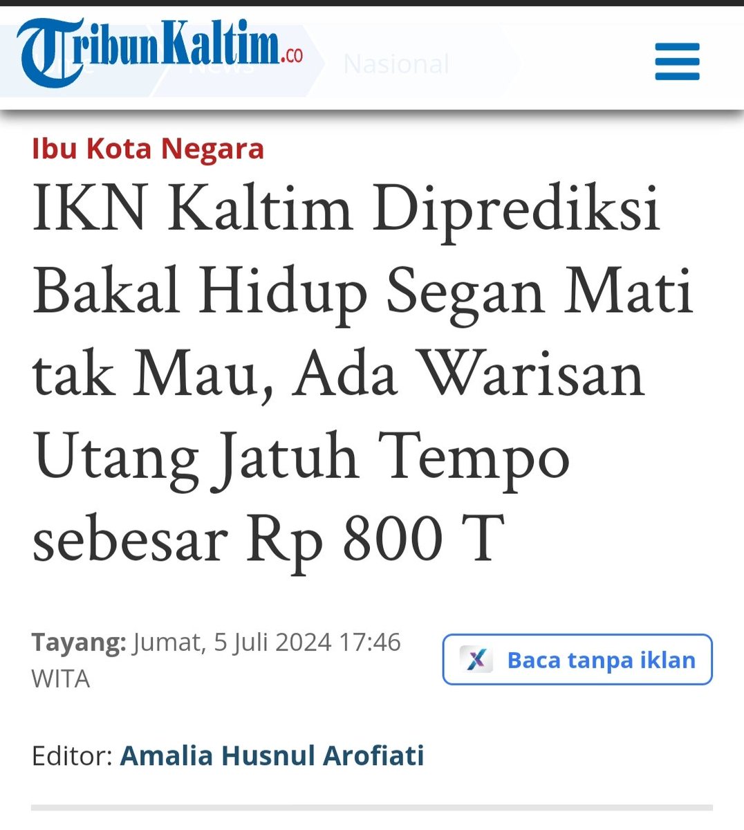 Yang sedang digarong itu Jakarta.
IKN hanya pengalih perhatian.

Nanti baru pada sadar lima tahun dari sekarang.
Dan sudah terlambat.
