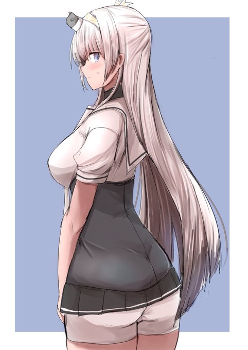 お題のカンチョーされた後の白インナーが肛門の中に埋もれて食い込んでる冬月ちゃんです。 