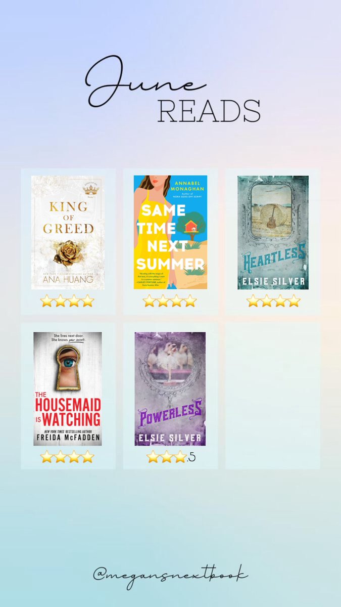 june reading wrap up ୨୧