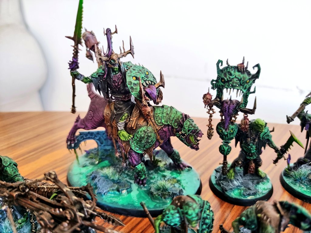 jaibrot's tweet photo. Bueno, pues a falta de algún retoque... Ya tengo lista mi #PuntaDeLanza de Mandamaloz para arrancar con la 4ª Edición de Warhammer : Age of Sigmar #NewAoS #AfeOfSigmar #AoS #Spearhead https://t.co/PjH53dqRCG