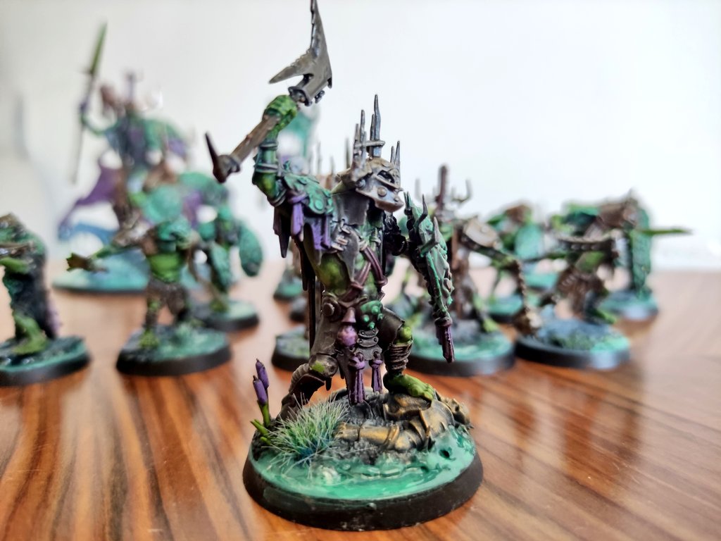 jaibrot's tweet photo. Bueno, pues a falta de algún retoque... Ya tengo lista mi #PuntaDeLanza de Mandamaloz para arrancar con la 4ª Edición de Warhammer : Age of Sigmar #NewAoS #AfeOfSigmar #AoS #Spearhead https://t.co/PjH53dqRCG