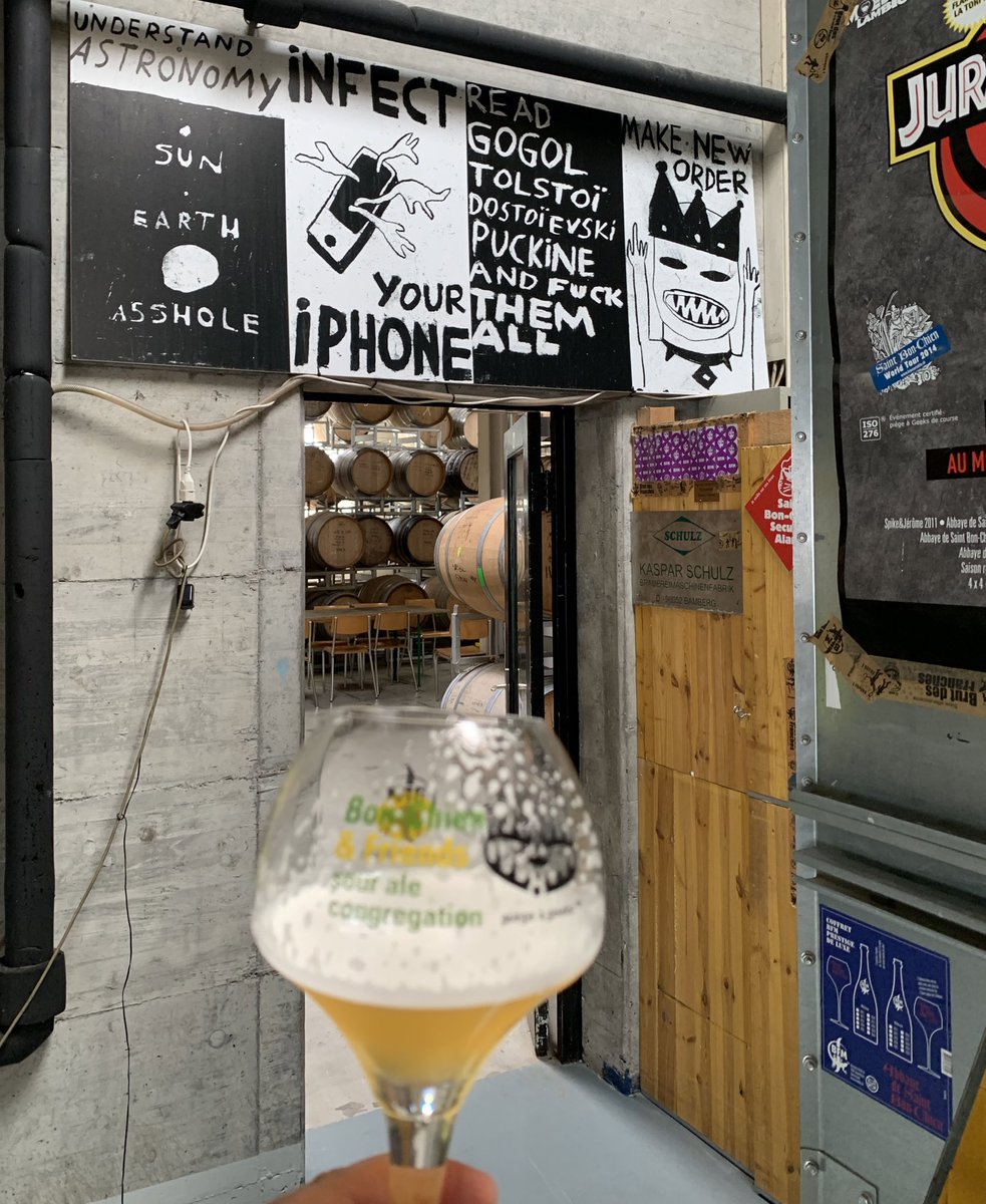 bartlebeer's tweet photo. Adieu BFM - 7ème Sour Ale Congrégation & au Jura Romande avec quelques dernières Salamandres - Meule - Saint Bon Chien Grand Cru - San Giovese pour petit déjeuner. Next to #ToerDeGeuze one of the most relaxed beer geek traps in Europe…. 🇨🇭🇪🇺
#Helvetozythopia https://t.co/yYEn51Wviw