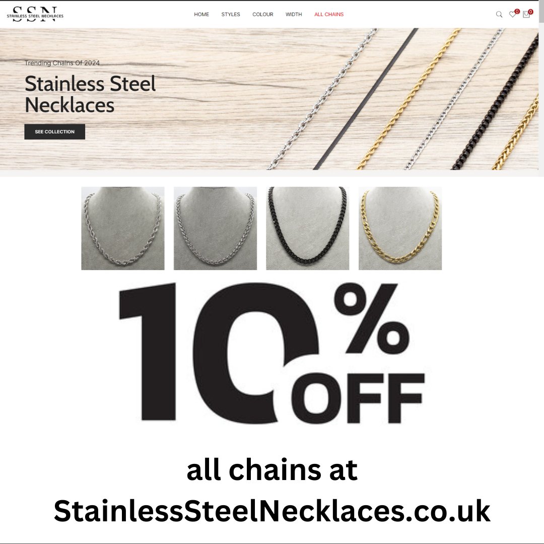 VincentFaithUK's tweet photo. 10% off all chain necklaces at https://t.co/GEULaXAmcJ
We have over 50 designs to choose from at https://t.co/FsucLO8HHf
#jewellery #chain #necklace #mens #womens #menschain #womensnecklace #sundayvibes https://t.co/LzV1JRzdAm