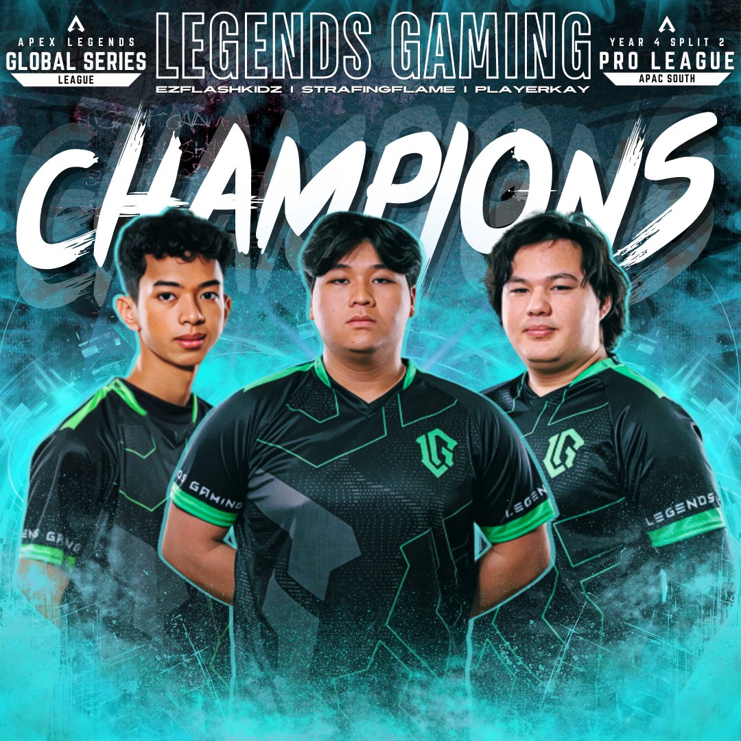 thereallegnds's tweet image. Hey, we're your ALGS Y4S2 APAC South Champions! 🏆