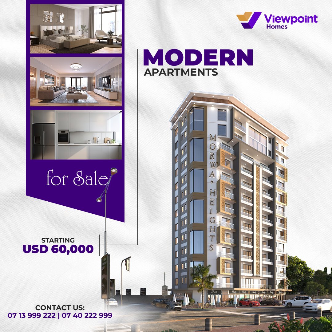 ViewPointHM's tweet photo. Breathtaking views and a modern interior - this home has it all! Priced to sell - inquire within!

Call and Reserve a Unit: (+254) 713 999 222 or (+254) 740 222 999
🌐 https://t.co/PtnZnGmLIR

#ViewPointHomes  #ModernLiving https://t.co/S7CSN0kDkZ