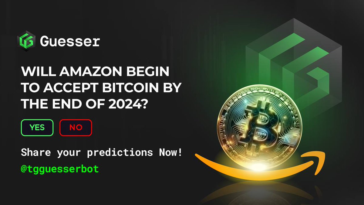 guessergg's tweet photo. Do you think Amazon will begin to accept Bitcoin by the end of 2024?

Place your bets on Guesser and monetize the latest trends.

🎯 https://t.co/CJdtJxXuNt

#telegram #Crypto https://t.co/YHr2eKPp0x