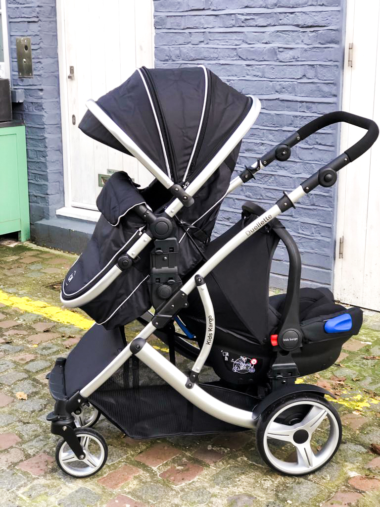 On sale for £299.99 was £549.99 Duellette Baby &amp; Tot double pushchair.🌟⁠
⁠
✨Carrycot convertible to seat unit ⁠
✨Both seats &amp; carrycot mode include sunshade &amp; rain cover⁠
✨Extendable hoods with ventilation⁠
✨Huge shopping basket ⁠

kidskargo.com/product/duelle…⁠
⁠