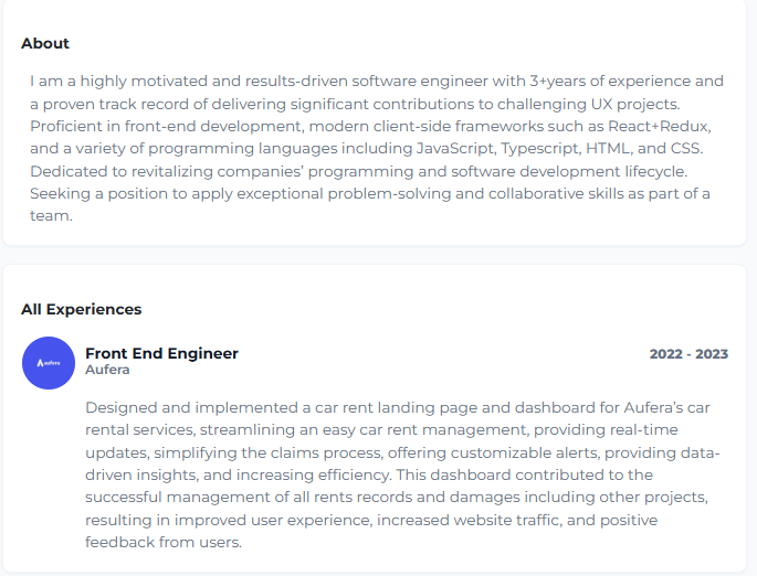 array_push's tweet image. I am a front-end engineer with over three years of experience and I am actively seeking for a contract or full-time role. I'm currently utilizing @loubby_ai's platform for my job-seeking endeavors >>>>>> Here's my profile app.loubby.ai/people/profile…
