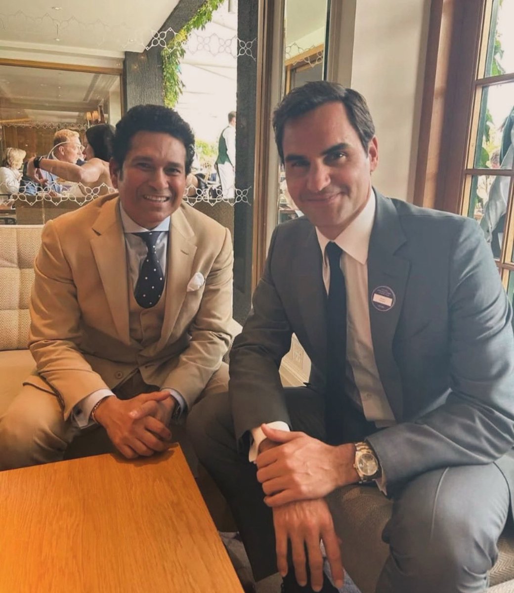 KhanRoofa's tweet photo. At Wimbledon yesterday. 34357 international runs and 20 grand slam singles titles together. Nothing much to say!! Let’s move on …. https://t.co/BOisfA1tNs