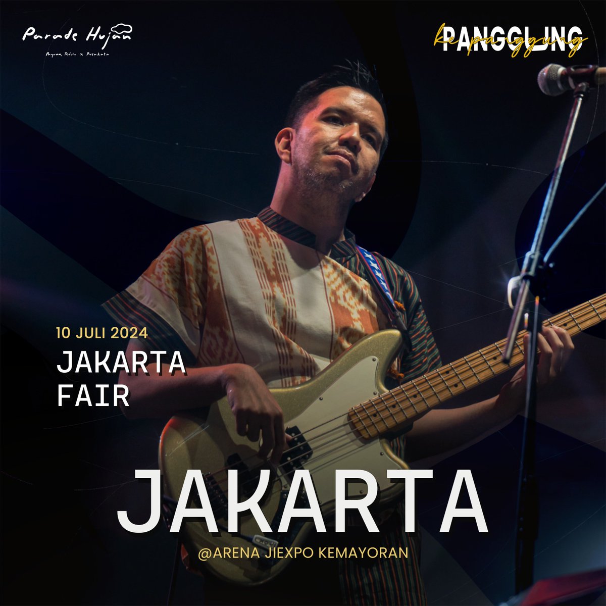 _paradehujan_'s tweet photo. JAKARTA!

Kami akan menyapa kalian dalam acara Jakarta Fair di Arena Jiexpo Kemayoran Jakarta pada Hari Rabu tanggal 10 Juli 2024

Ayo ajak teman, kekasih, serta keluarga tercinta dan langsung beli tiketnya di https://t.co/nO4OCvuPY7 atau https://t.co/xbqTHhjJKS

Sampai jumpa 👋🏼 https://t.co/Vw4rCFLgUw