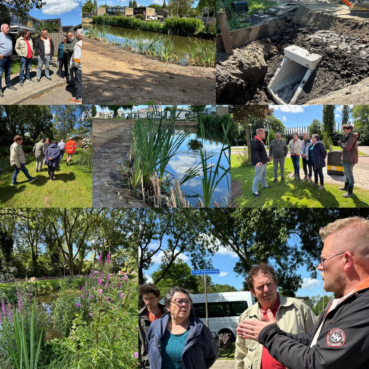 Jacqueline v Dongen (@jacqvandongen) on Twitter photo Extra waterberging in aanleg, met natuurlijke oevers. Bijna 2000 kuub opslagruimte erbij, da’s echt fors! Op pad met raadsleden <a href="/raadzwijndrecht/">Raad Zwijndrecht</a> en projectleider Henk Buitendijk. Uitleg #watersysteem: hoe #waterberging Officiersvliet de Julianadorp helpt met droge voeten. Extra waterberging in aanleg, met natuurlijke oevers. Bijna 2000 kuub opslagruimte erbij, da’s echt fors! Op pad met raadsleden <a href="/raadzwijndrecht/">Raad Zwijndrecht</a> en projectleider Henk Buitendijk. Uitleg #watersysteem: hoe #waterberging Officiersvliet de Julianadorp helpt met droge voeten.
