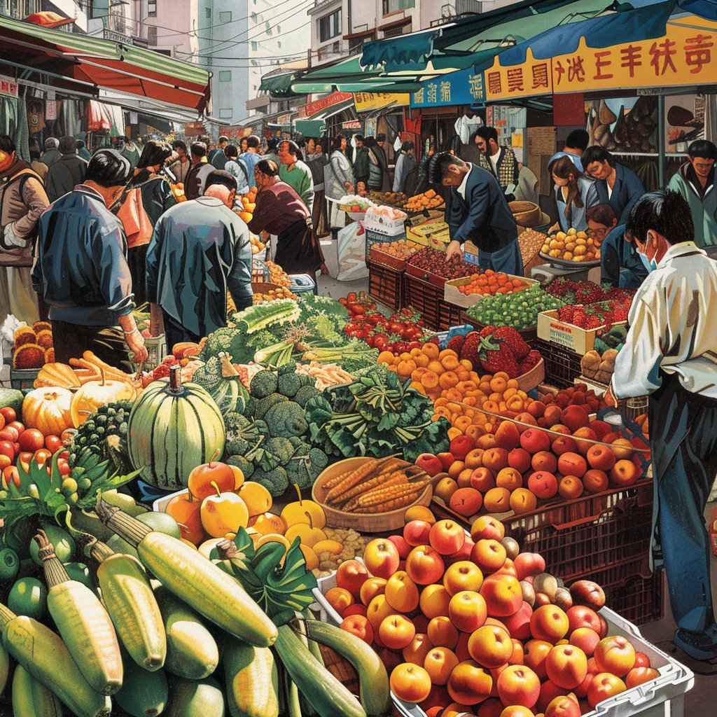 pixelkolor's tweet photo. everyone is businessman . everyone goes to the vegetable and fruit market and try to negotiate the best deal https://t.co/KWDMV81d1z