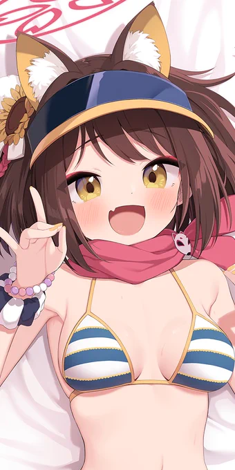あるかみかど様にて販売の水着イズナ抱き枕イラストを描かせていただきました! 