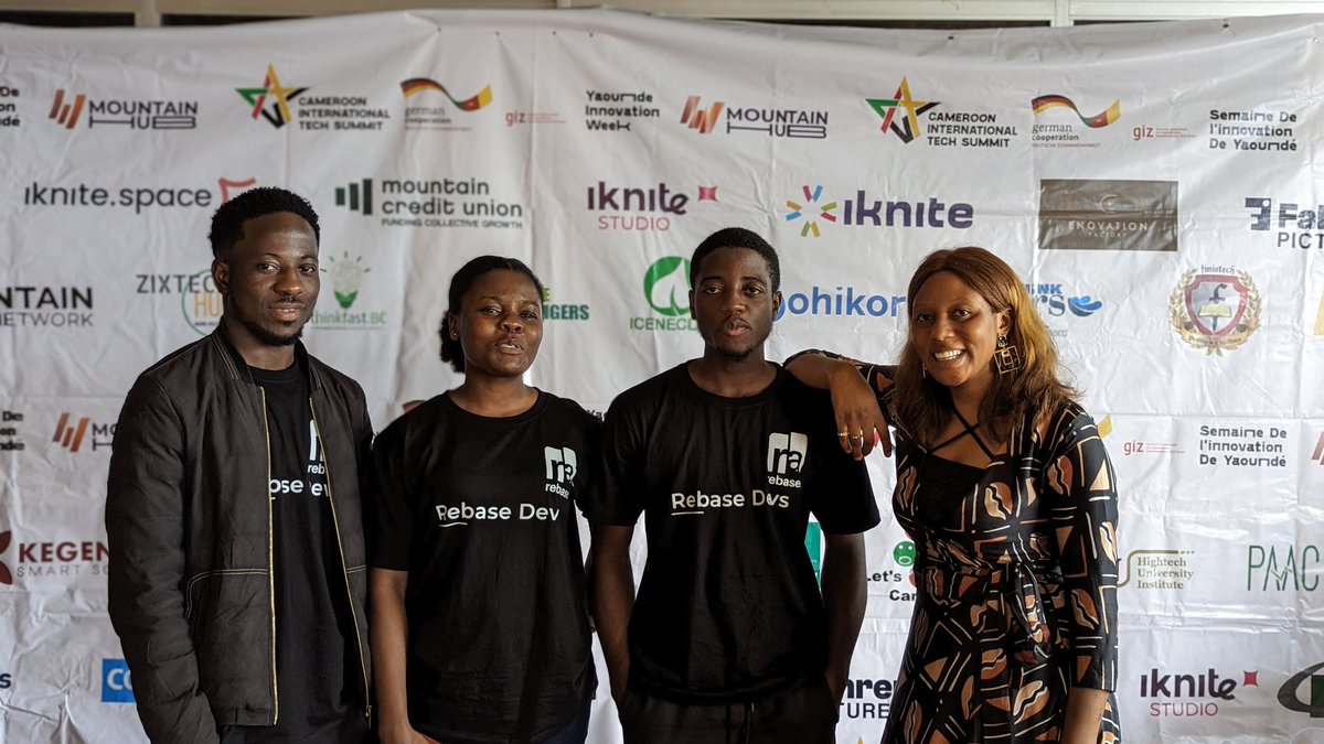 RebaseCodeCamp's tweet photo. Yaoundé Innovation Week is here!
From a 48 hour hackathon to an Innovators meetup, pitch masterclass, pitch Friday and green poetry contest.
This team of brilliant students of Rebase are ready to make a statement! #RebaseDevs
#cityhack #48hourhackathon #yaoundeinnovationweek https://t.co/bqFtYEsOHA