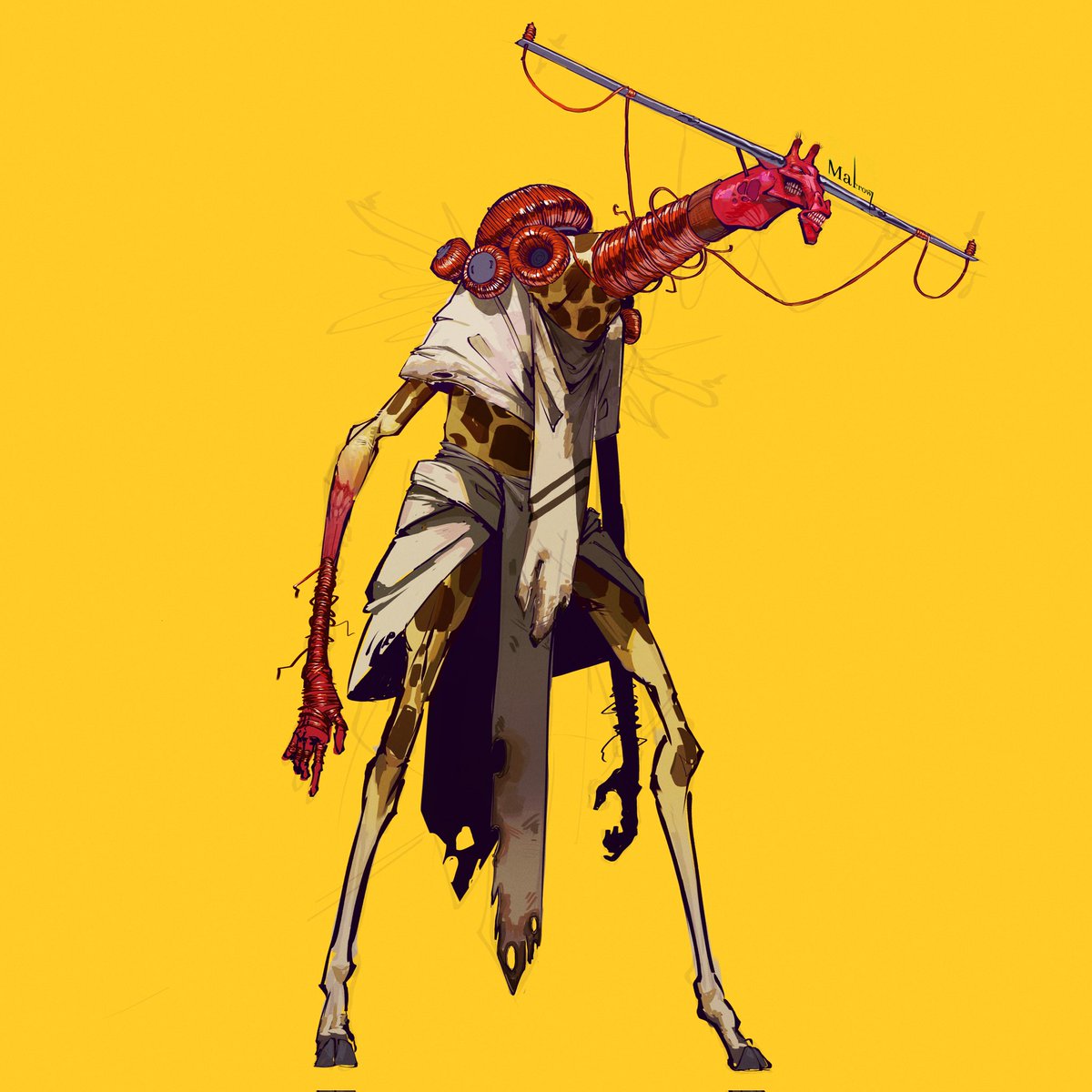 malcrow7's tweet photo. Another attempt at my giraffe character. https://t.co/IOh4YanBVH