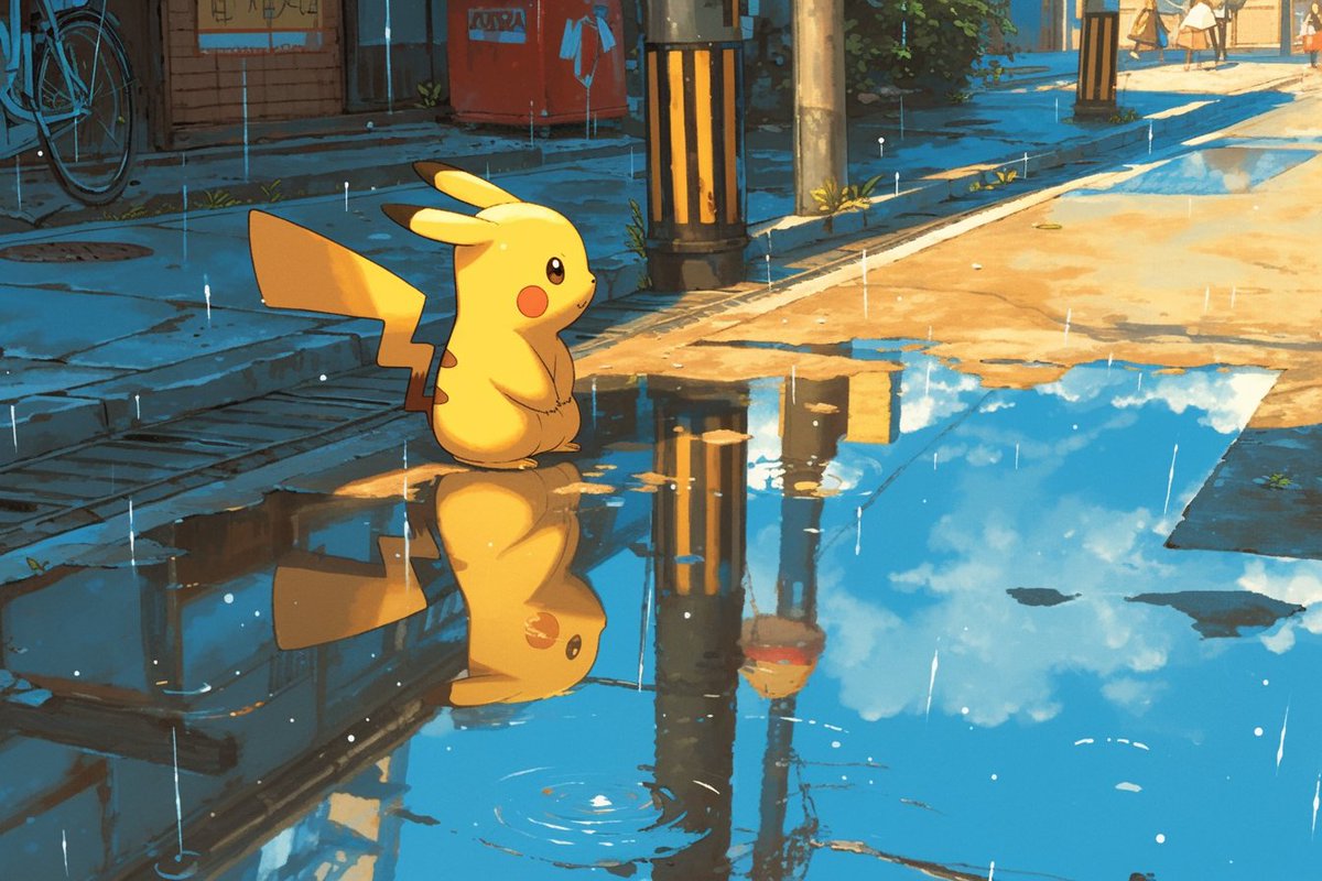 Pikachu after the rain