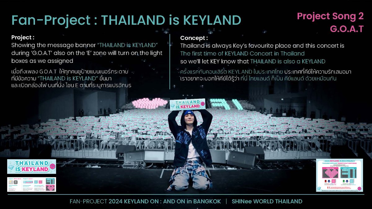 5HINeeSupportTH's tweet photo. ✨🗝️ PROJECT KEYLAND &amp; Concept 🥰✨

มาทำโปรเจ็คให้สำเร็จด้วยกันนะคะเพื่อนๆ 
คุณหนูคีย์จะต้องมีซึ้งประทับใจอย่างแน่นอน 

🩷 Mirror, Mirror
🩷 G.O.A.T 
 
💙 แผ่น Banner มีรายละเอียดด้านหลัง

💜 กล่องไฟมีรายละเอียดแปะไว้ให้นะคะ
จบคอนวางไว้ที่เดิมน้า

#KEY #SHINee
#2024KEYLANDinBKK https://t.co/P9LCpIqR8G
