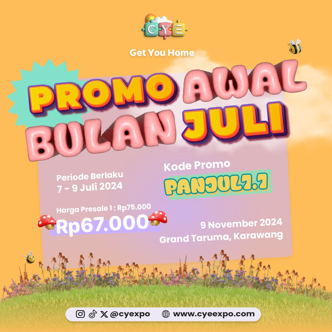 cyexpo's tweet photo. Ada Promo 7.7?🤔
Ya kali dianggurin gitu aja👀 langsung aja check out tiketnya di website https://t.co/riKCEari9B, Cheeps 🚨🚑

#awalbulan #juli #cye2024 #konserkarawang #infokarawang #promo7.7 https://t.co/Qv8Mz6KKAD