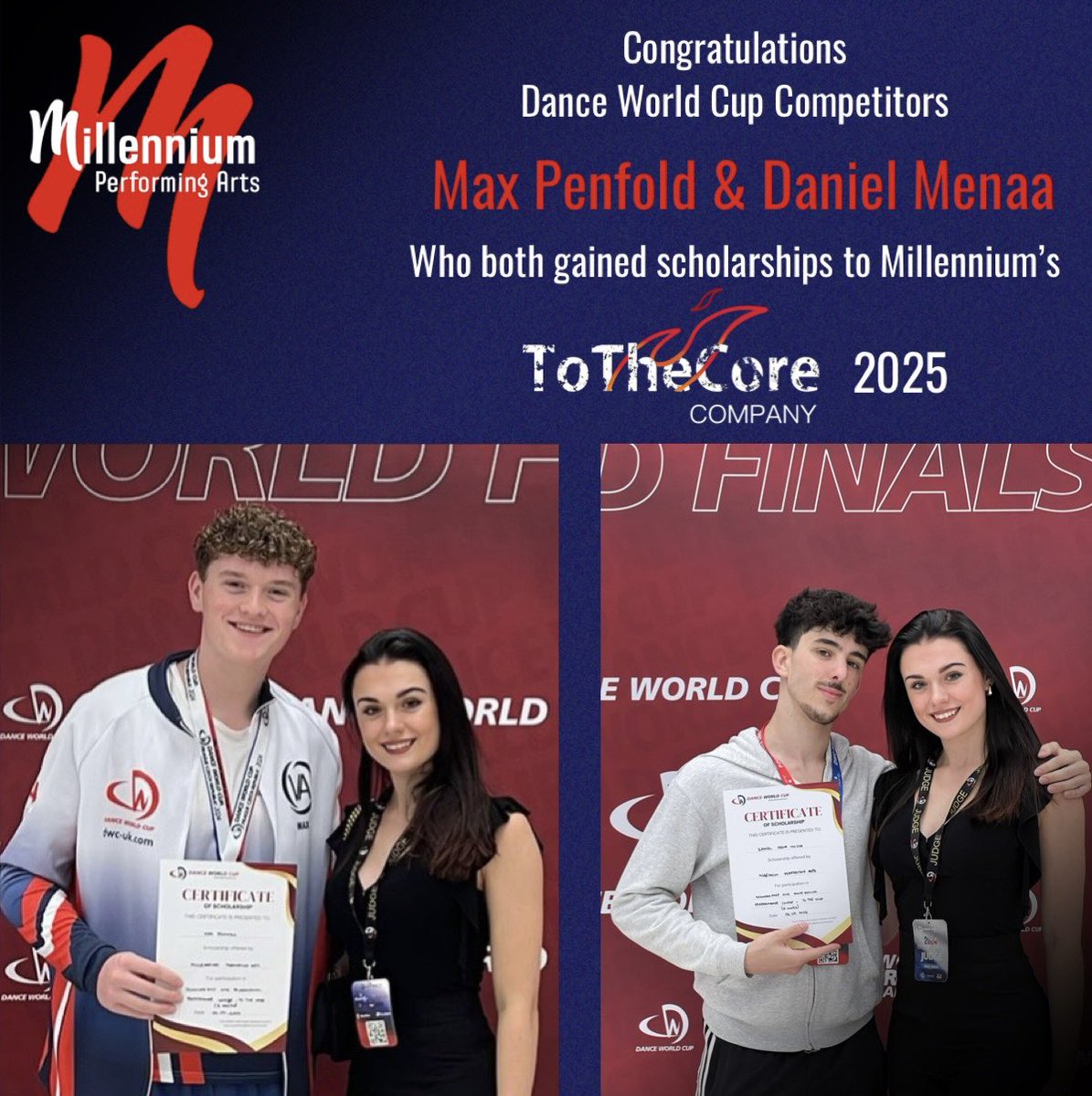 Millennium Performing Arts (@mpacollege) on Twitter photo Congratulations to our <a href="/danceworldcup/">Dance World Cup</a> scholarship winners Max Penfold & Daniel Menaa, to Millenniumβs ToTheCore Company 2025 (The Performance Course).
ππ½ππ½ππ½ππ½ππ½ππ½ππ½ππ½ππ½ππ½ππ½ππ½ππ½
Pictured receiving their certificates with MPA faculty member Macy James in Prague, Czech Republic Congratulations to our <a href="/danceworldcup/">Dance World Cup</a> scholarship winners Max Penfold & Daniel Menaa, to Millenniumβs ToTheCore Company 2025 (The Performance Course).
ππ½ππ½ππ½ππ½ππ½ππ½ππ½ππ½ππ½ππ½ππ½ππ½ππ½
Pictured receiving their certificates with MPA faculty member Macy James in Prague, Czech Republic