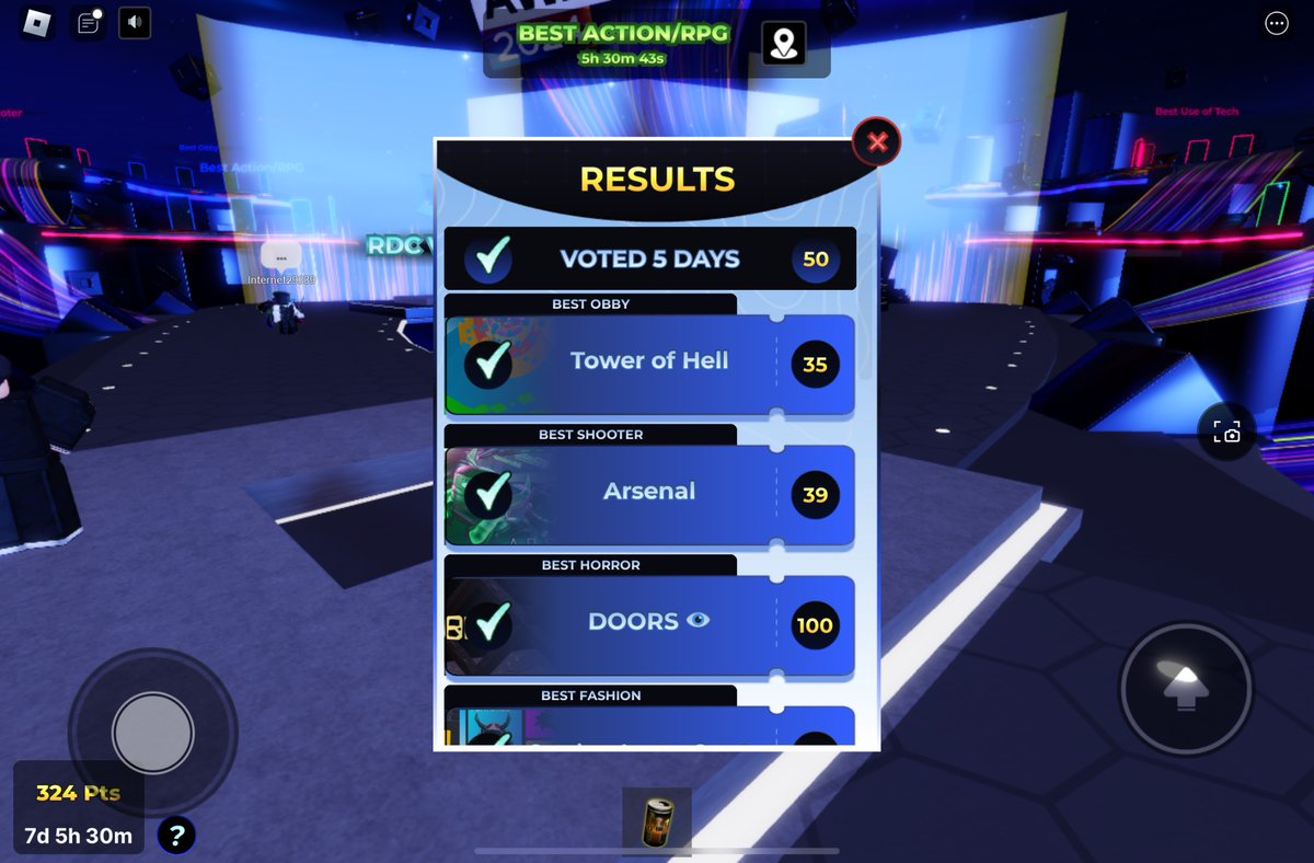 swagsoda2's tweet photo. @Roblox Hey I didn’t get the 3rd badge even though I voted for it https://t.co/ycOeJ7x5JO
