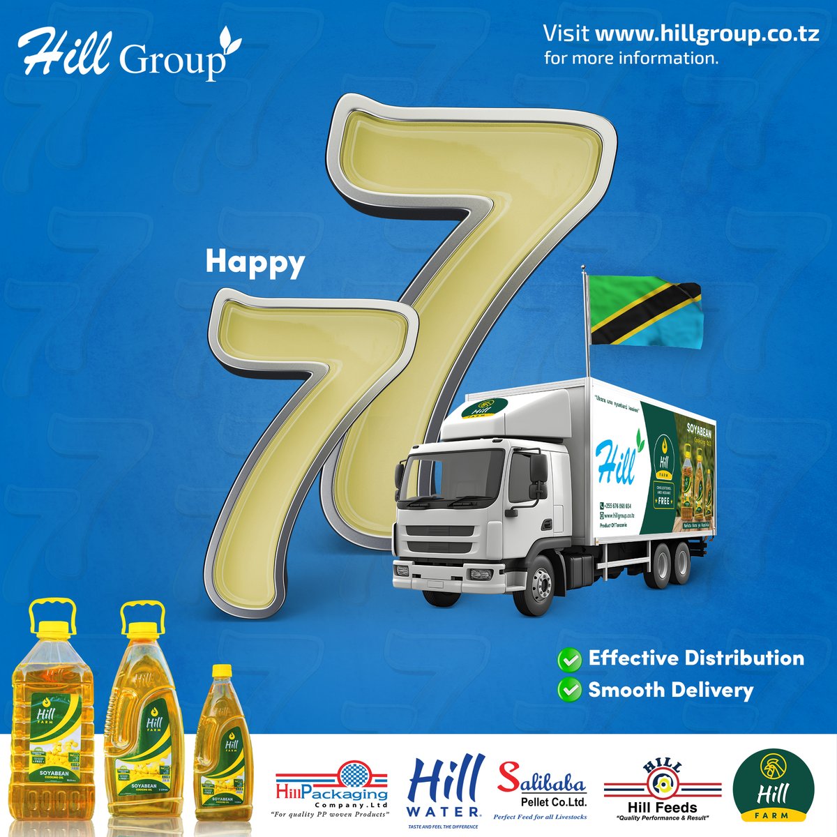 Kheri ya Sikukuu ya Sabasaba 2024.

"Efficient distribution and smooth deliveries, powered by our reliable fleet of distribution trucks🚛 #hillgrouptz

#HillWaterTz #HillChickenTanzania #hillfarm #TasteandFeelTheDifference #OnjaNaUoneTofauti #HillGroupTanzania