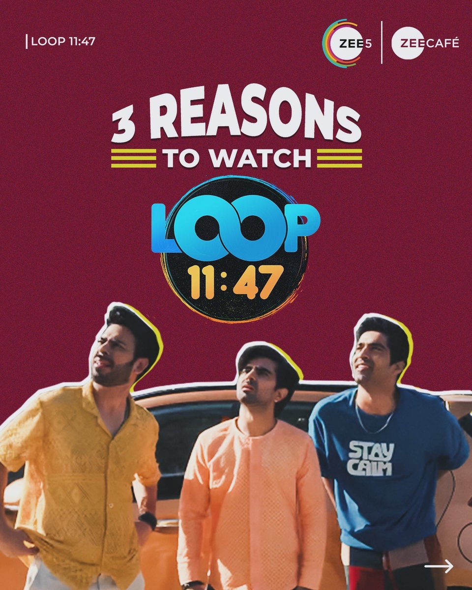ZEE5Shows's tweet photo. Aur ab kya hi reason batayein?
Abhi download karein ZEE5 app aur dekhiye #Loop1147, bilkul free sirf ZEE5 par.
Watch Now - https://t.co/uG8BQ9RnAh
@AndFlix @ZeeCafe @qabeer_singh https://t.co/UYAvO39fk5