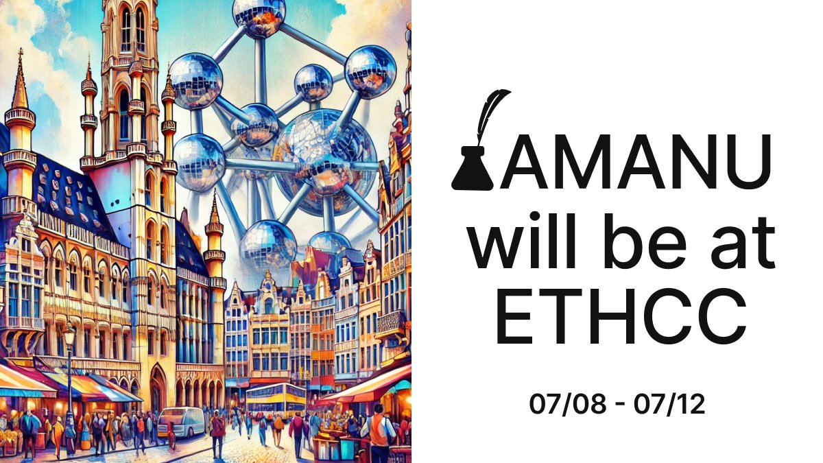 AmanuSystem's tweet photo. We are so happy to announce that Amanu will be present at ETHCC.
Join us to experience AmanuPay the simplest payment app, where digital currency is as intuitive as cash, just like it was meant to be.
#Ethcc2024 #ETHCC #HearTheRevolution https://t.co/quttbhoTHt