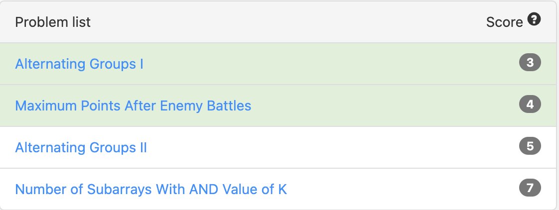 Kapilg236's tweet image. Participated in LeetCode Biweekly Contest 134:

I managed to solve 2 out of 4 problems, although I incurred quite a few penalties on the second problem.

#LeetCode #CodingContests #SoftwareEngineering #ProblemSolving #LearningJourney #DSA