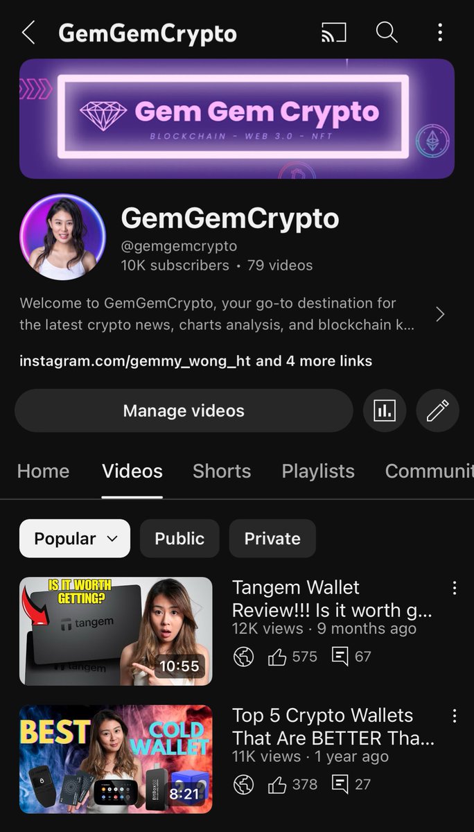 After 1 year of posting through the bear market, Gem Gem Crypto finally hit 10,000 subscribers! 🤓 

Growing a new channel during a downturn is tough and you can tell retail investors aren't back yet. 
But better days are ahead with rates being cut and the upcoming presidential