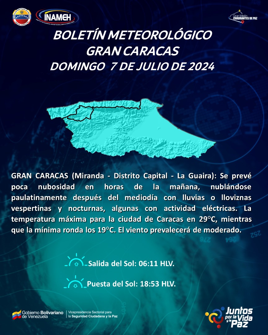 PCivil_Ve's tweet photo. 🗣️ @INAMEH informa #07Jul Boletín meteorológico https://t.co/ZsBVyQx6dg