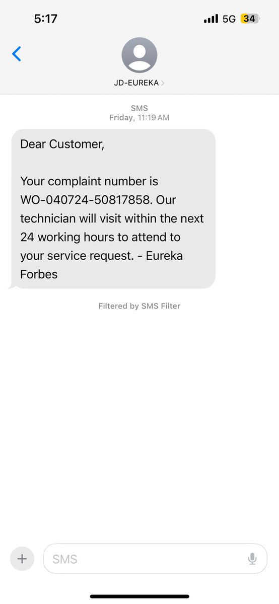 darshit1910's tweet photo. Since 3 days non of the technician visited and also not picking up call @EurekaForbes https://t.co/eYlUaYjtBj