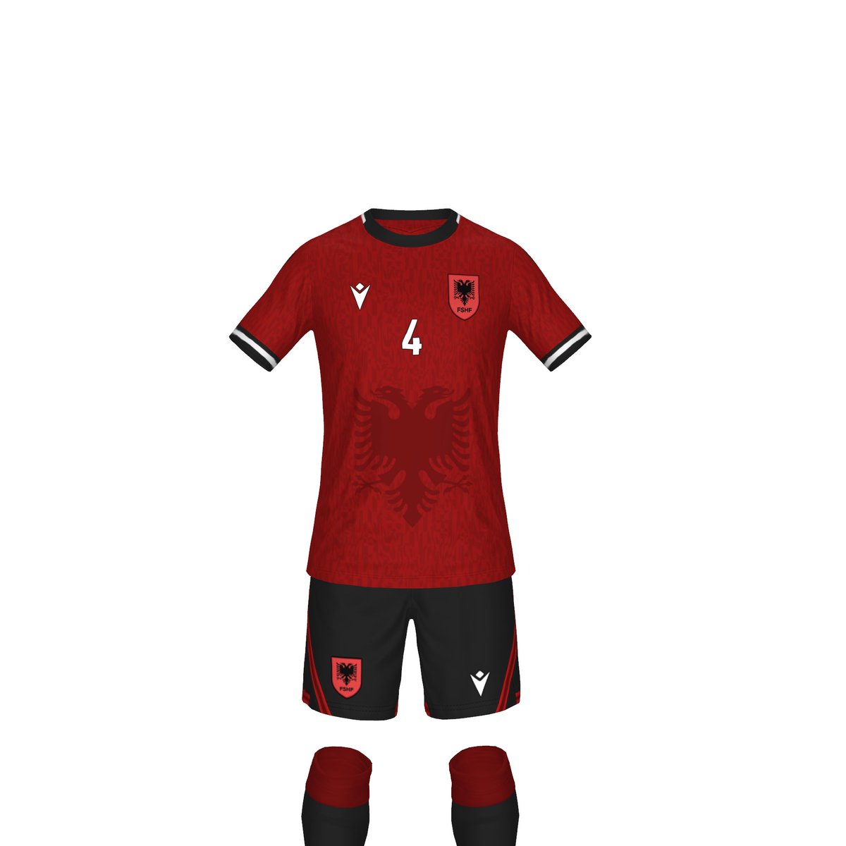 I made concept home kit of Albania national football team!
#Euro2024