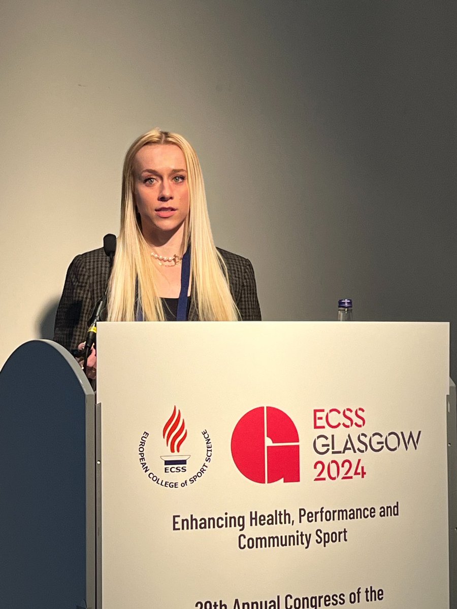 EmilyALundstrom's tweet photo. Had the most lovely time attending &amp; having the opportunity to present my research on energy availability, sleep and sport performance in elite athletes at @E_C_S_S this last week! It’s always so fun seeing old colleagues/friends, meeting new ones, &amp; discovering a new country! 🤩 https://t.co/g3wa4xWndf