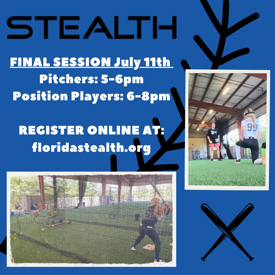 Final tryouts for our 10u Stealth Team are this week!! Don't miss this last opportunity for the summer!! 
⁠
Sign-up today at floridastealth.org/tryout-registr…